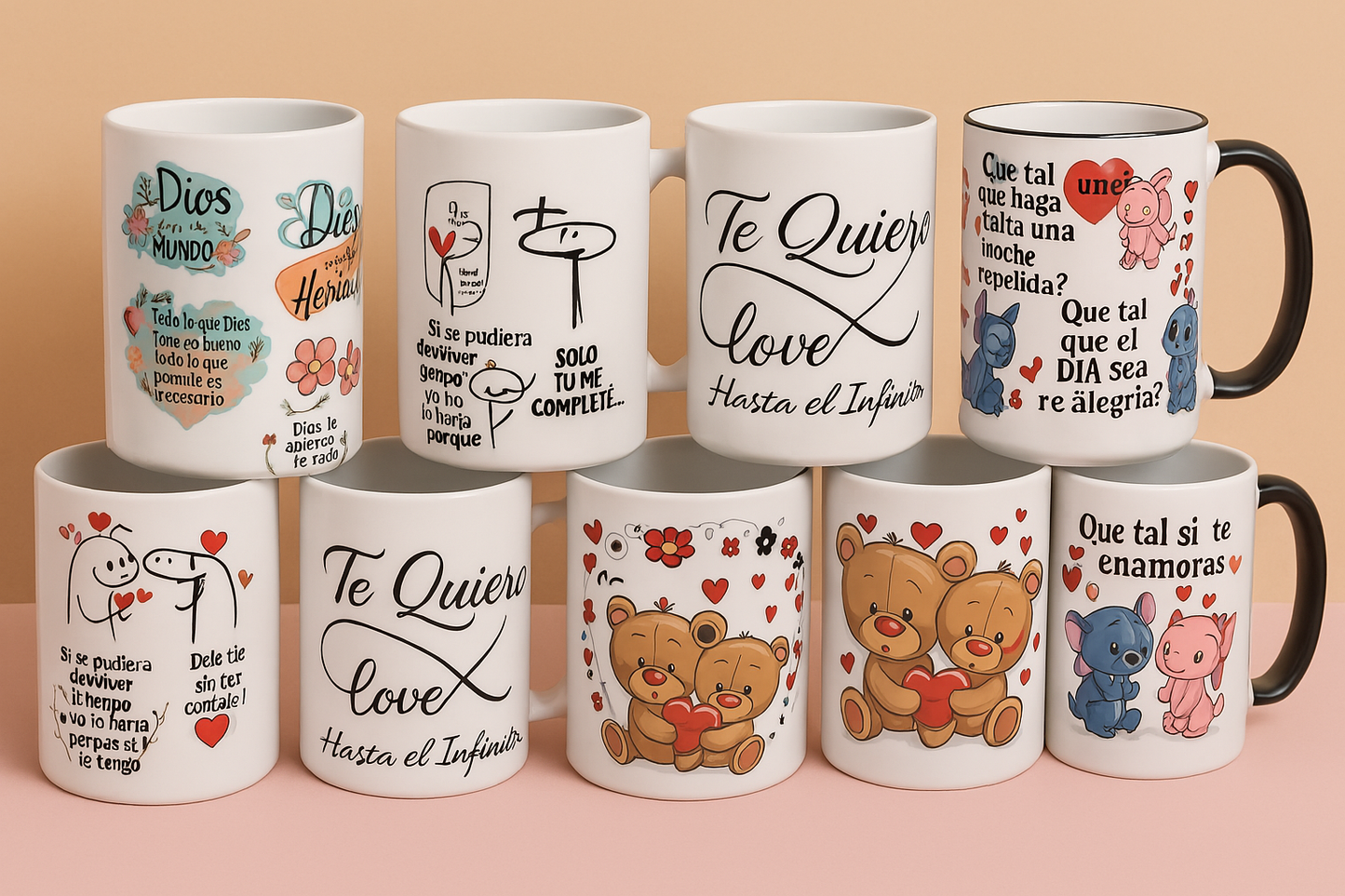 Sublimaciónes personalizadas de tazas (asta pedido)